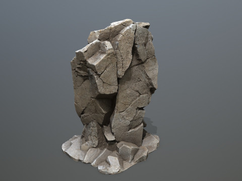 Desert cliff rocks 3D Model