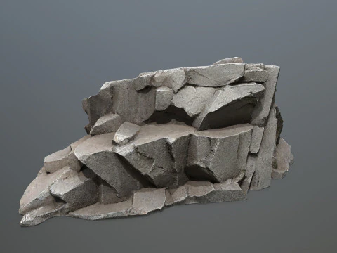 Desert cliff rocks 3D Model
