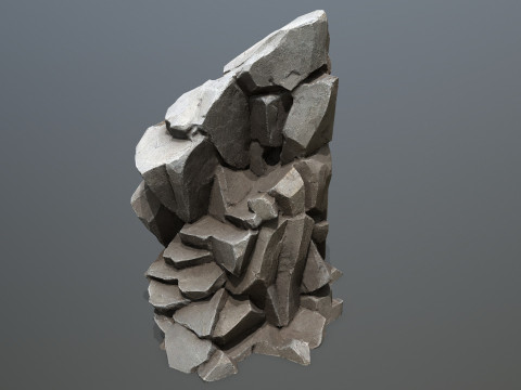 Desert cliff rocks 3D Model