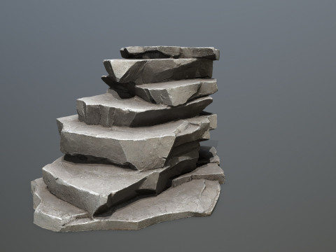Desert cliff rocks 3D Model
