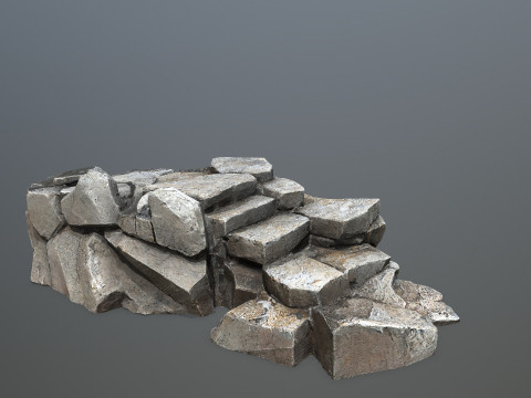 Desert cliff rocks 3D Model