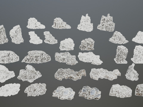 Desert cliff rocks 3D Model