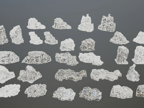 Desert cliff rocks 3D Model