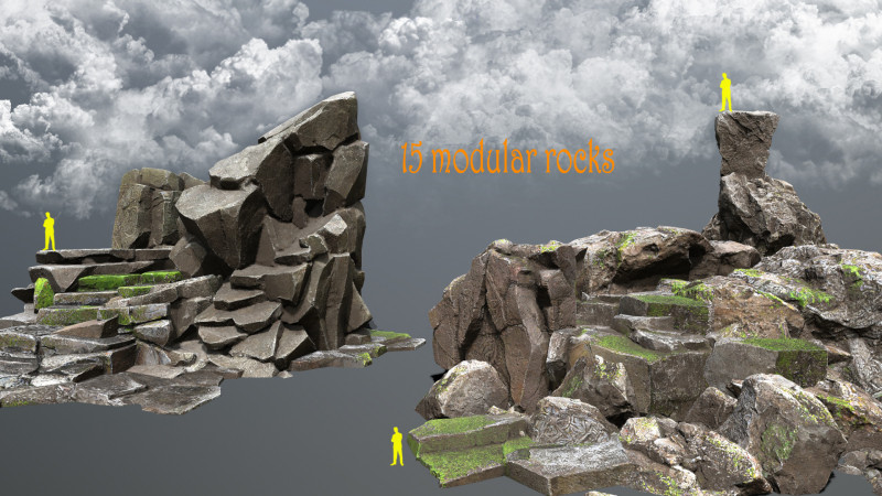Maya rocks 3D Model .c4d .max .obj .3ds .fbx .stl .blend 