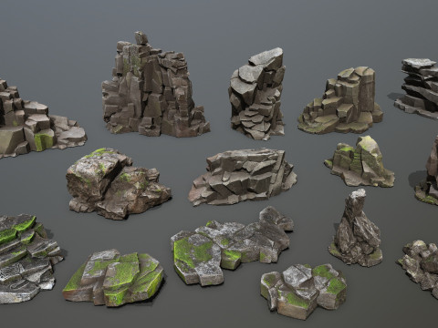 Maya rocks 3D Model