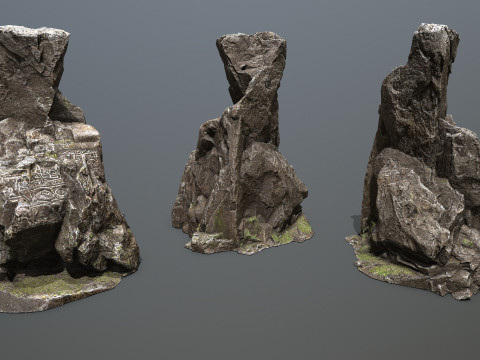 Maya rocks 3D Model