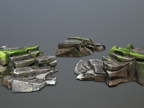 Maya rocks 3D Model