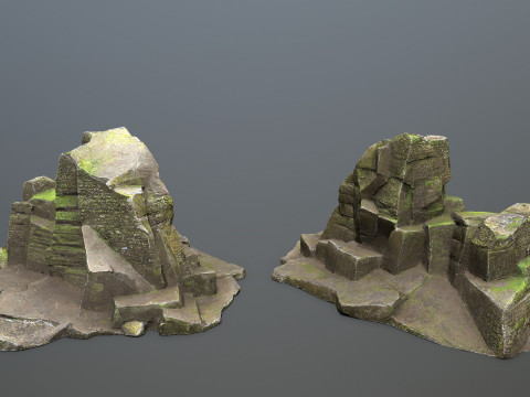 Maya rocks 3D Model