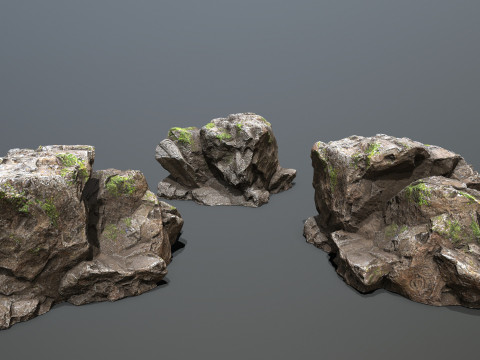 Maya rocks 3D Model