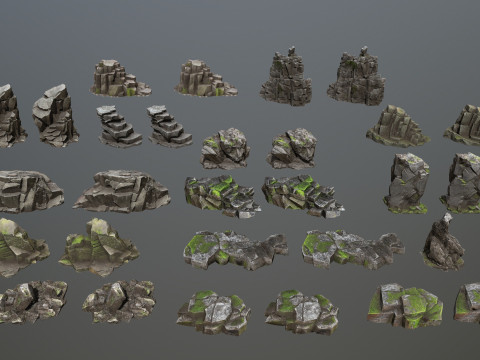 Maya rocks 3D Model