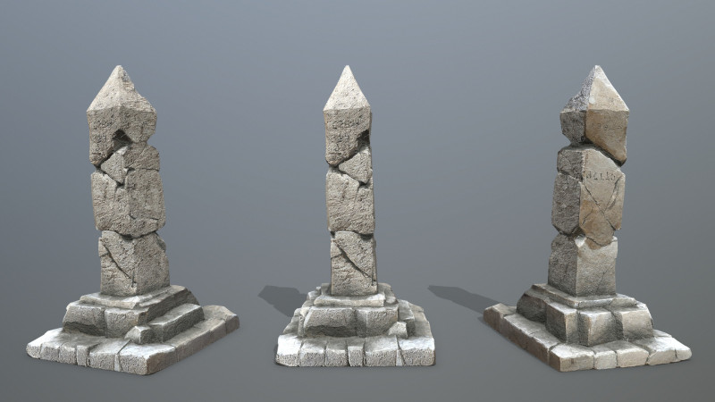 Pillar 3D Modell .c4d .max .obj .3ds .fbx .stl .blend