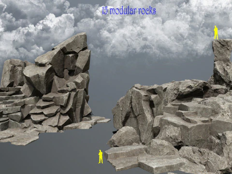 절벽 바위 3D 모델