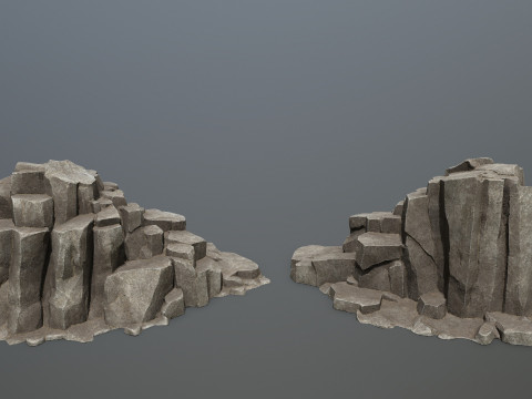Cliff rocks 3D Model