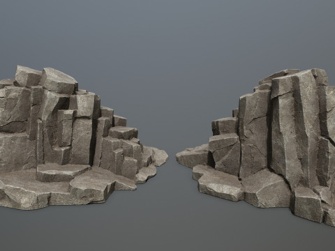 Cliff rocks 3D Model