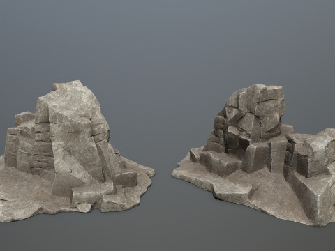 Cliff rocks 3D Model