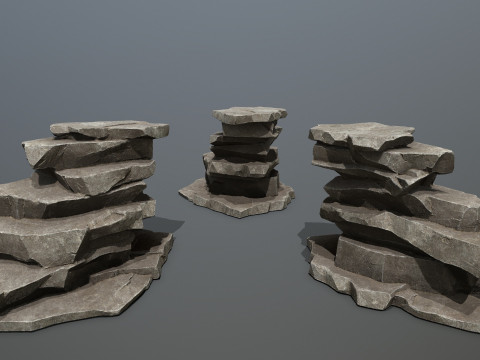 Cliff rocks 3D Model