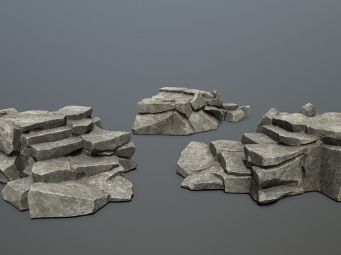 Cliff rocks 3D Model