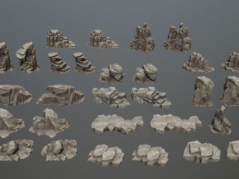 Cliff rocks 3D Model
