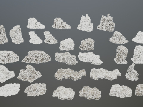 Cliff rocks 3D Model