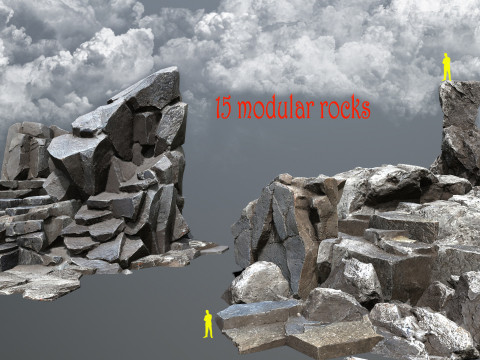 Cliff rocks Modelo 3D