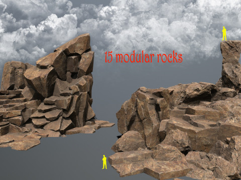 Desert rocks Model 3D