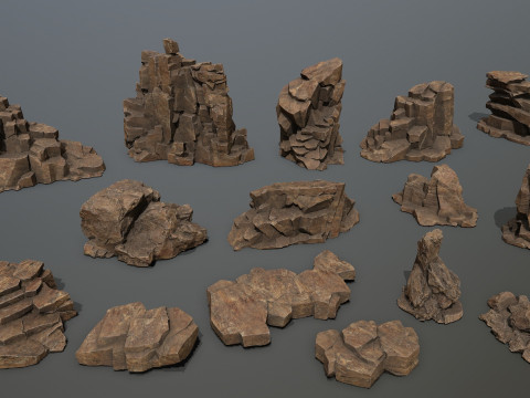 Desert rocks 3D 模型