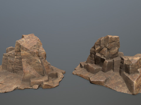 Desert rocks 3D 模型