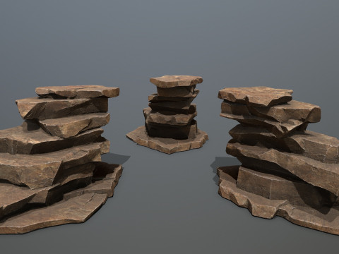 Desert rocks 3D 模型
