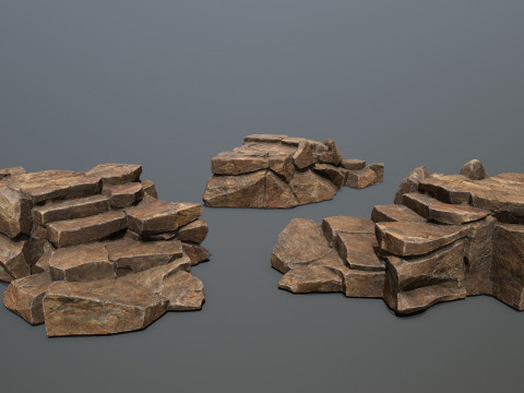 Desert rocks 3D 模型