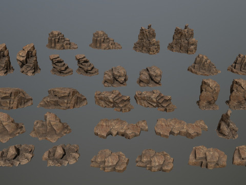 Desert rocks 3D 模型