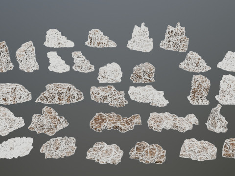 Desert rocks 3D 模型