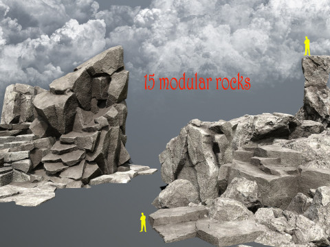 Cliff rocks 3D 모델