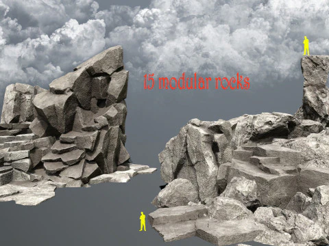 절벽 바위 3D 모델