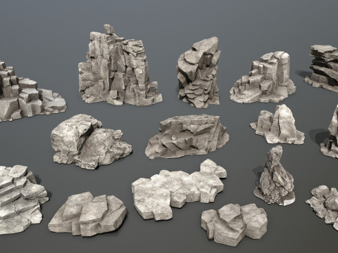 Cliff rocks 3D 모델