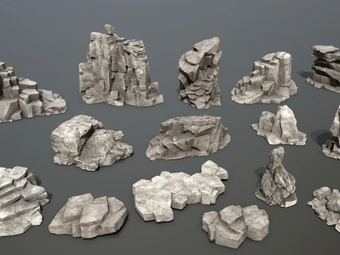 Cliff rocks 3D Model