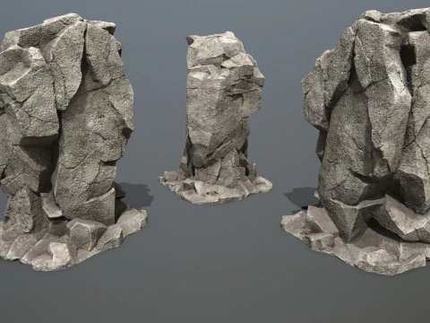 Cliff rocks 3D Model