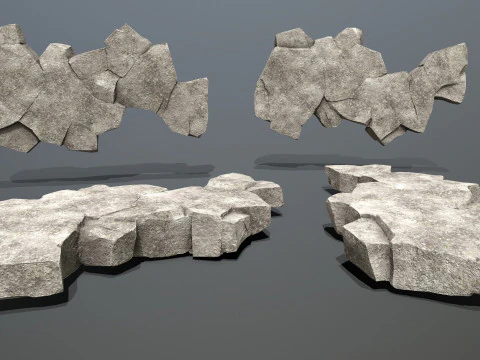 Cliff rocks 3D Model