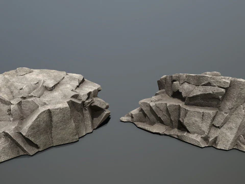 Cliff rocks 3D Model