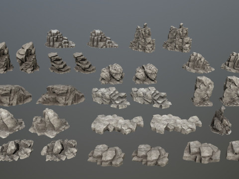 Cliff rocks 3D 모델