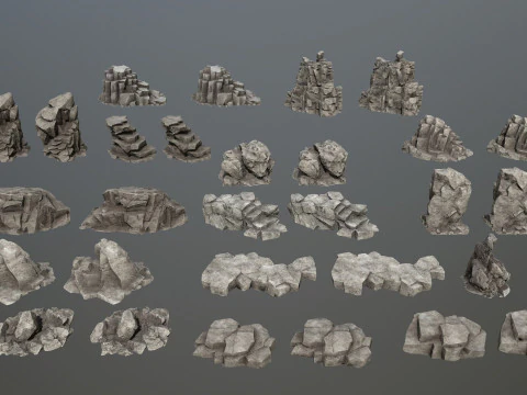 Cliff rocks 3D Model
