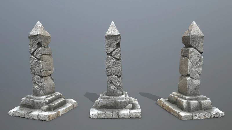 Pillar 3D Model .c4d .max .obj .3ds .fbx .stl .blend