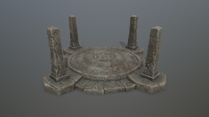 Ruin Gate 3Dモデル .c4d .max .obj .3ds .fbx .stl .blend 