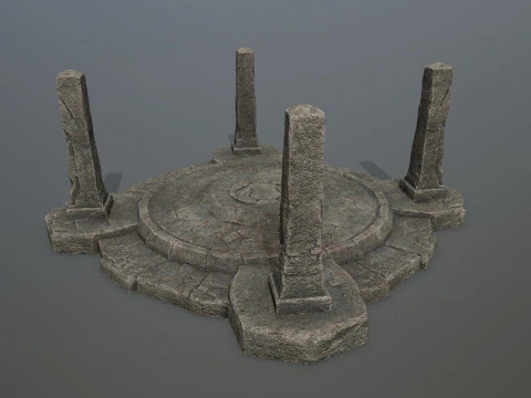 Ruin Gate 3D Model