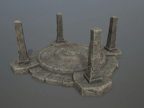 Ruin Gate 3D Model