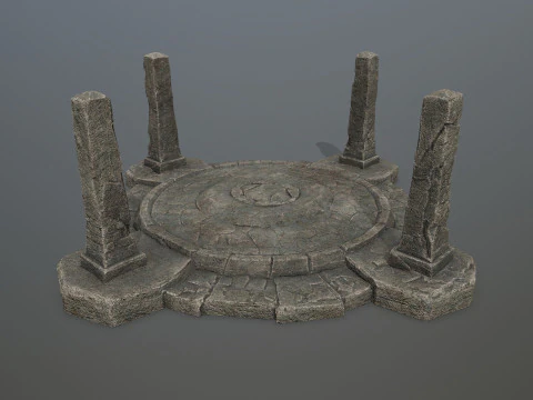 Ruin Gate 3D Model