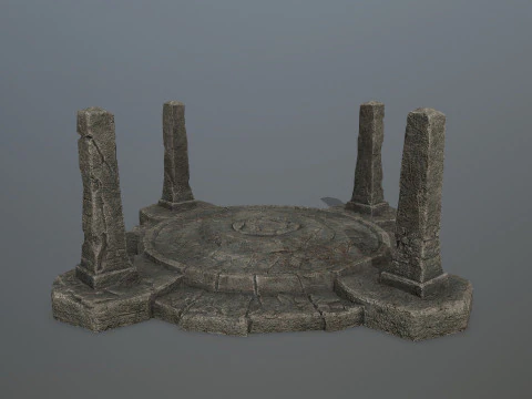 Ruin Gate 3D Model