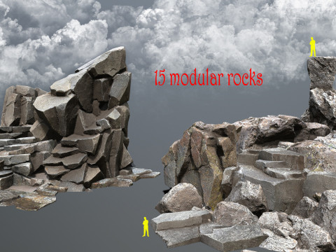 Cliff rocks 3Dモデル
