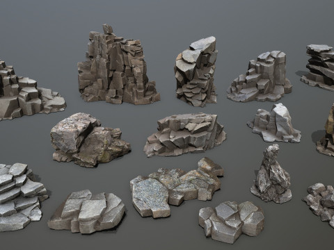 Cliff rocks 3Dモデル