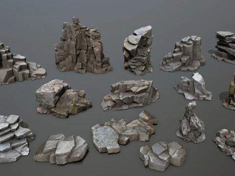 Cliff rocks 3D Model