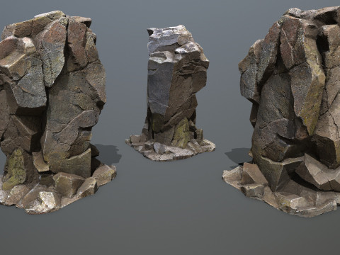 Cliff rocks 3Dモデル